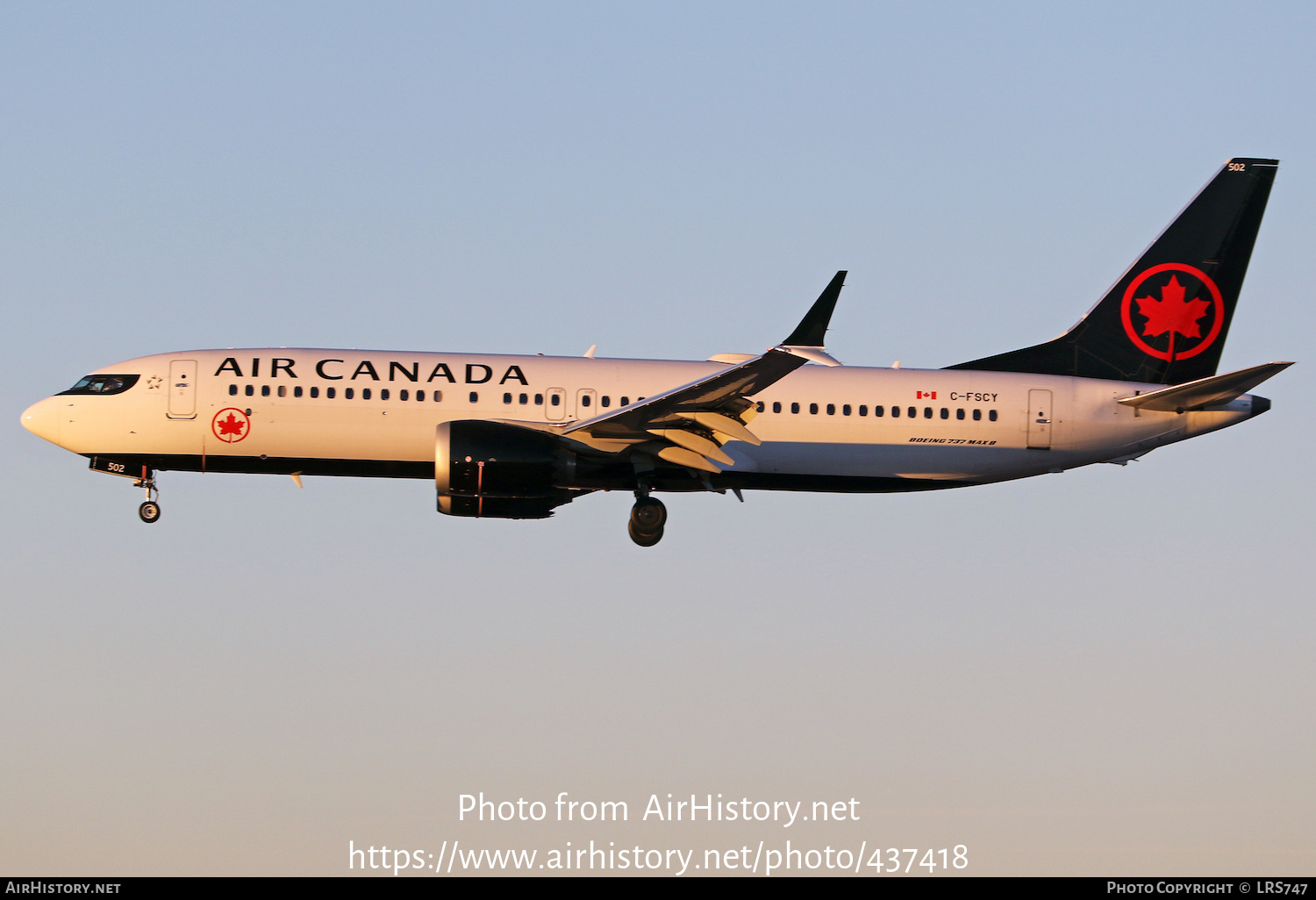 Aircraft Photo of C-FSCY | Boeing 737-8 Max 8 | Air Canada | AirHistory.net #437418