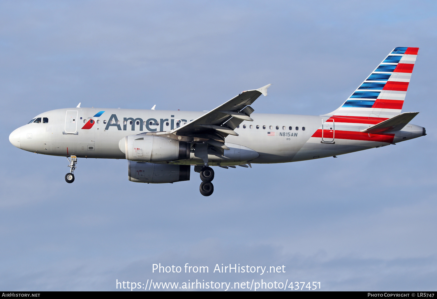 Aircraft Photo of N815AW | Airbus A319-132 | American Airlines | AirHistory.net #437451