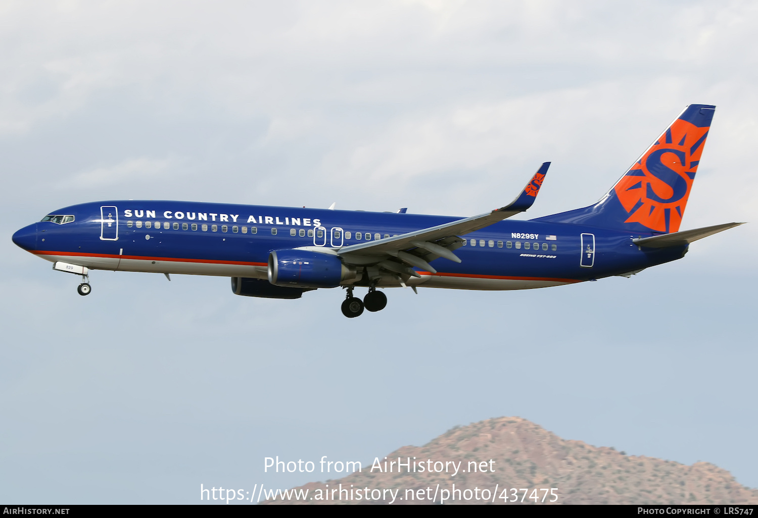 Aircraft Photo of N829SY | Boeing 737-8F2 | Sun Country Airlines | AirHistory.net #437475