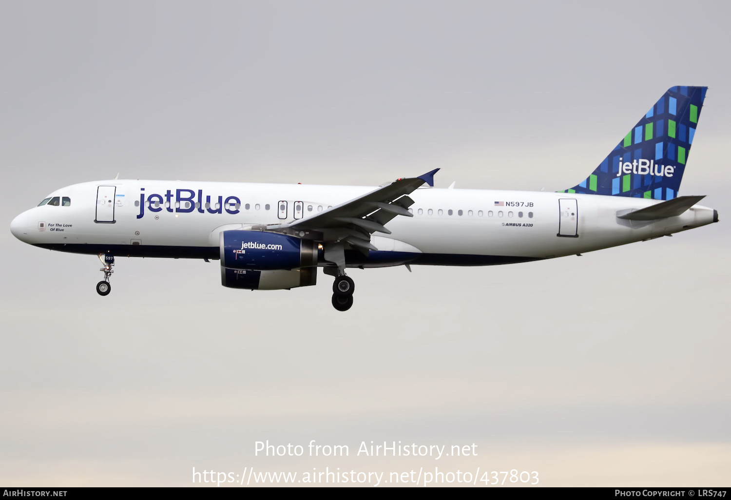 Aircraft Photo of N597JB | Airbus A320-232 | JetBlue Airways | AirHistory.net #437803