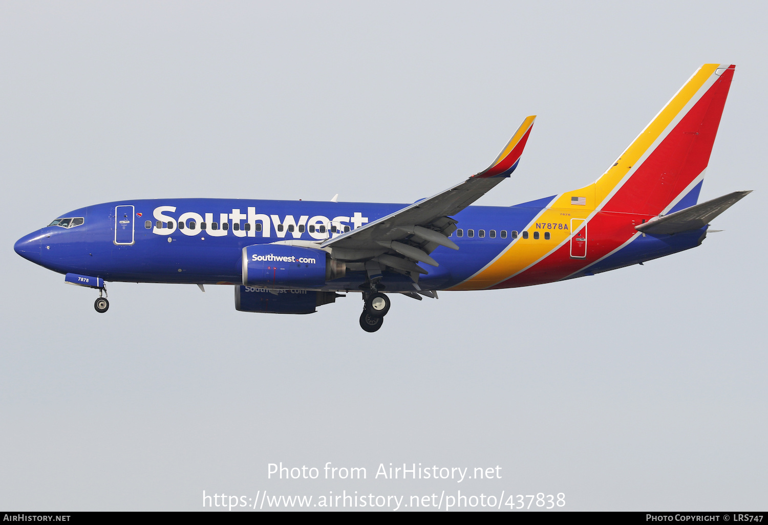 Aircraft Photo of N7878A | Boeing 737-7K9 | Southwest Airlines | AirHistory.net #437838