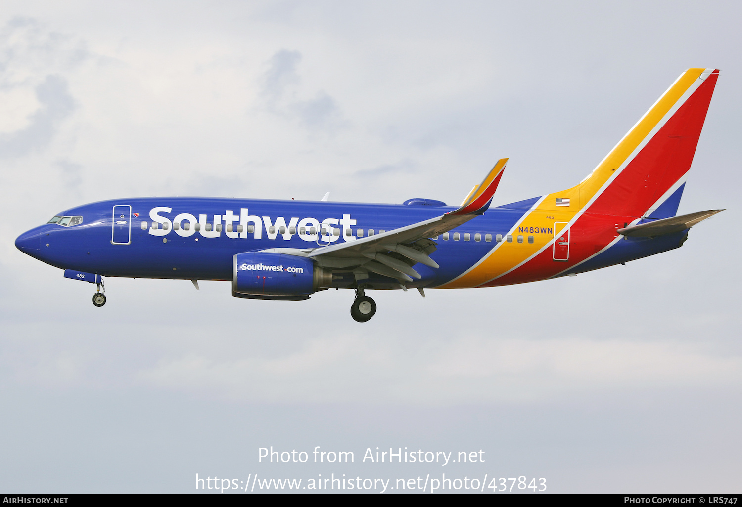 Aircraft Photo of N483WN | Boeing 737-7H4 | Southwest Airlines | AirHistory.net #437843