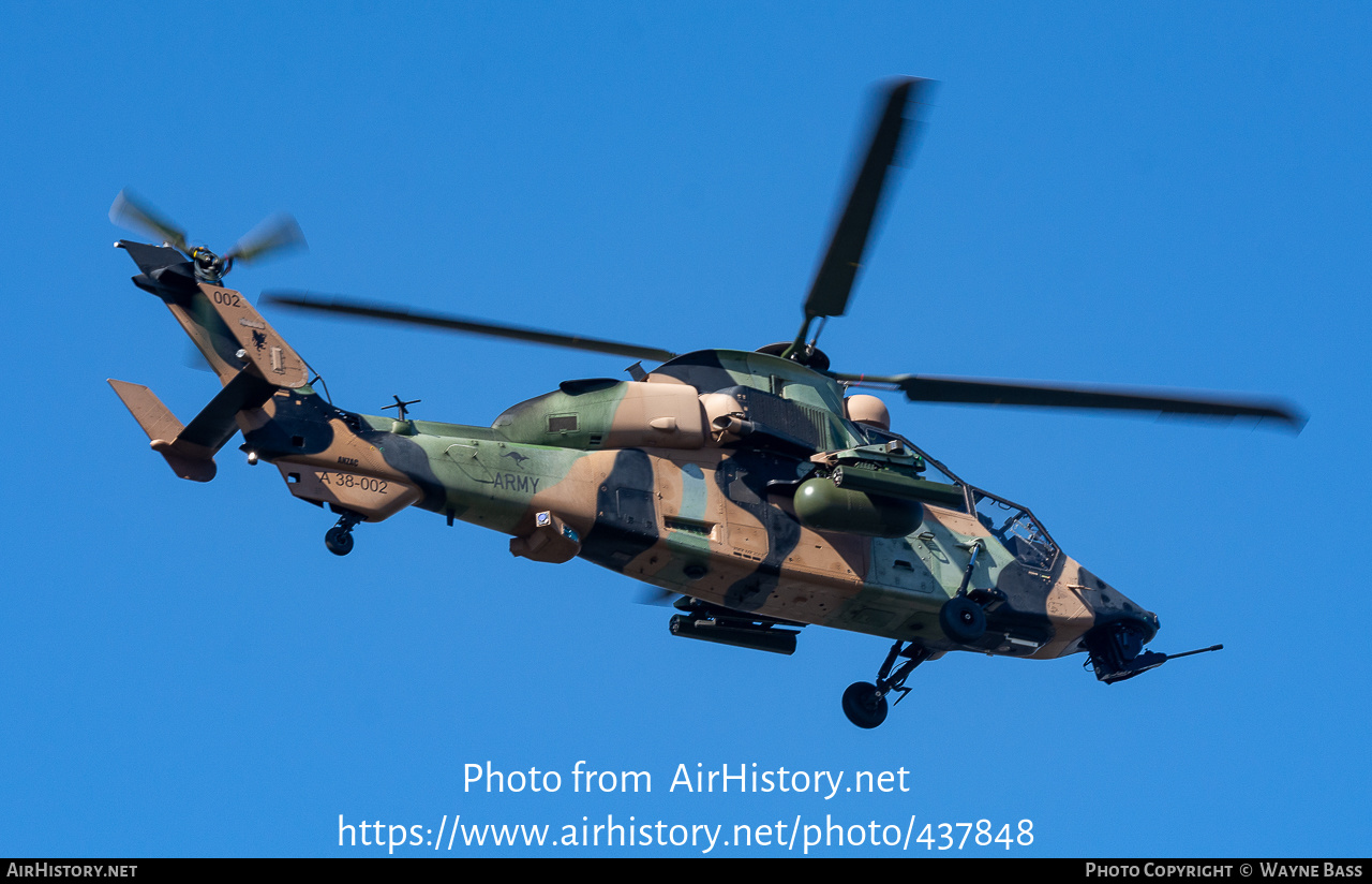 Aircraft Photo of A38-002 | Eurocopter EC-665 Tiger ARH | Australia - Army | AirHistory.net #437848