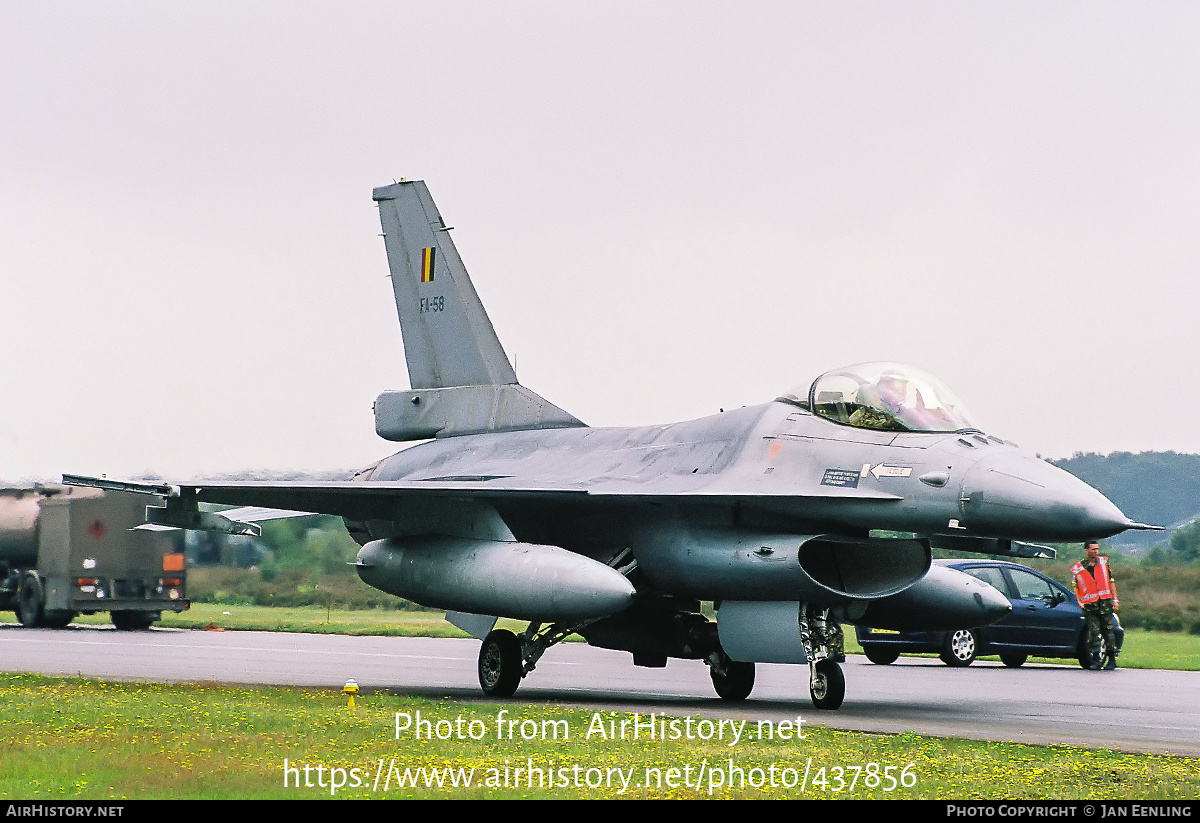 Aircraft Photo of FA-58 | General Dynamics F-16AM Fighting Falcon | Belgium - Air Force | AirHistory.net #437856