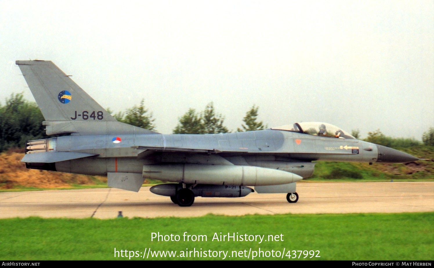 Aircraft Photo of J-648 | General Dynamics F-16A Fighting Falcon | Netherlands - Air Force | AirHistory.net #437992