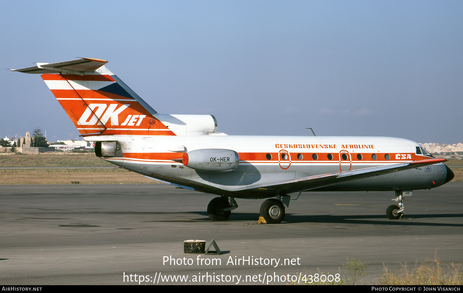 Aircraft Photo of OK-HER | Yakovlev Yak-40K | ČSA - Československé Aerolinie - Czechoslovak Airlines | AirHistory.net #438008