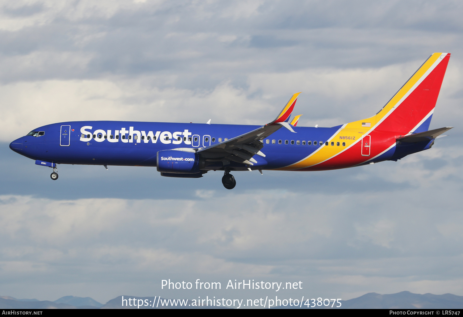 Aircraft Photo of N8561Z | Boeing 737-800 | Southwest Airlines | AirHistory.net #438075