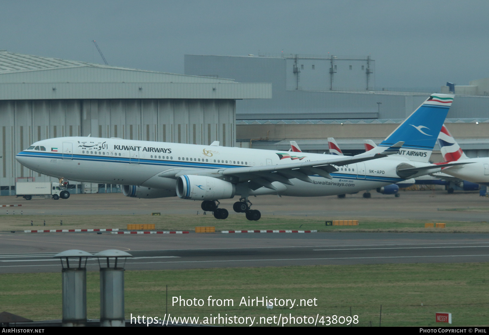 Aircraft Photo of 9K-APD | Airbus A330-243 | Kuwait Airways | AirHistory.net #438098