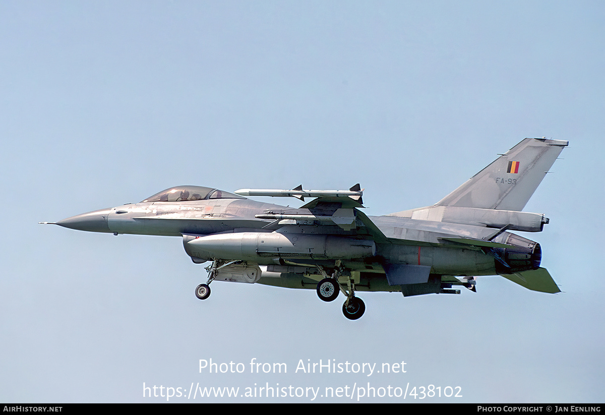 Aircraft Photo of FA-93 | General Dynamics F-16AM Fighting Falcon | Belgium - Air Force | AirHistory.net #438102