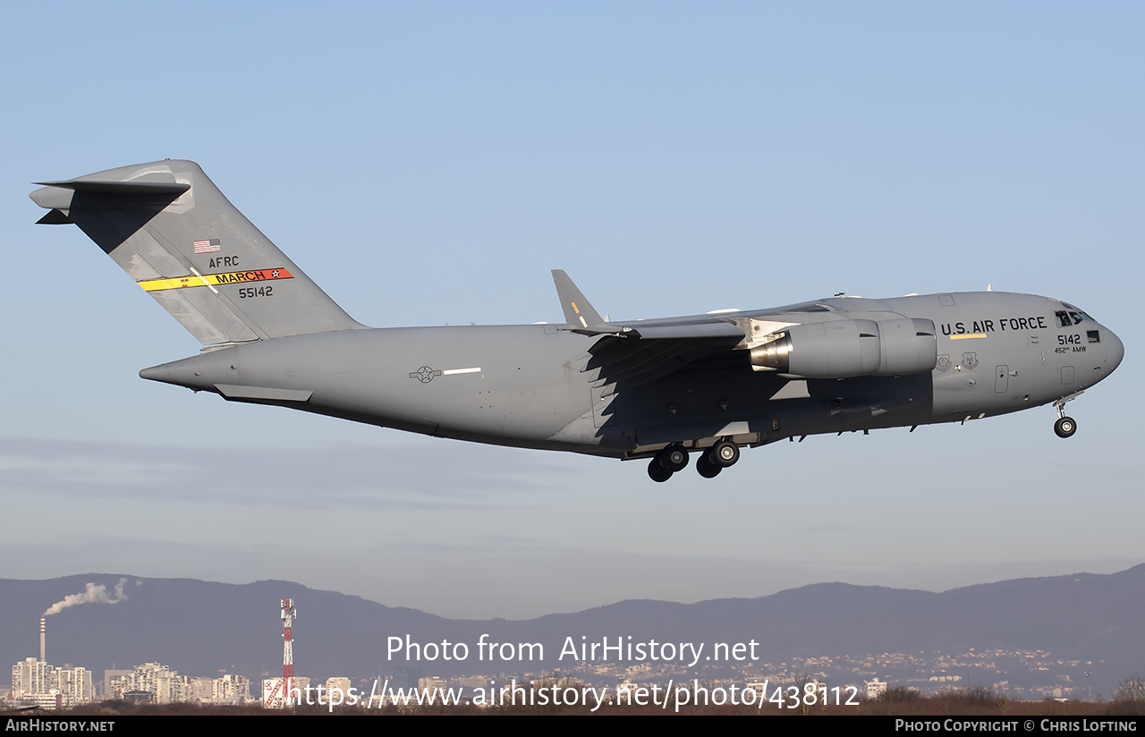 Aircraft Photo of 05-5142 / 55142 | Boeing C-17A Globemaster III | USA - Air Force | AirHistory.net #438112