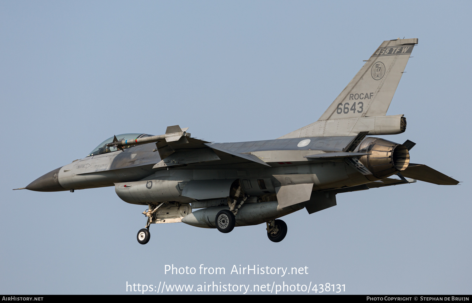 Aircraft Photo of 6643 | General Dynamics F-16A Fighting Falcon | Taiwan - Air Force | AirHistory.net #438131