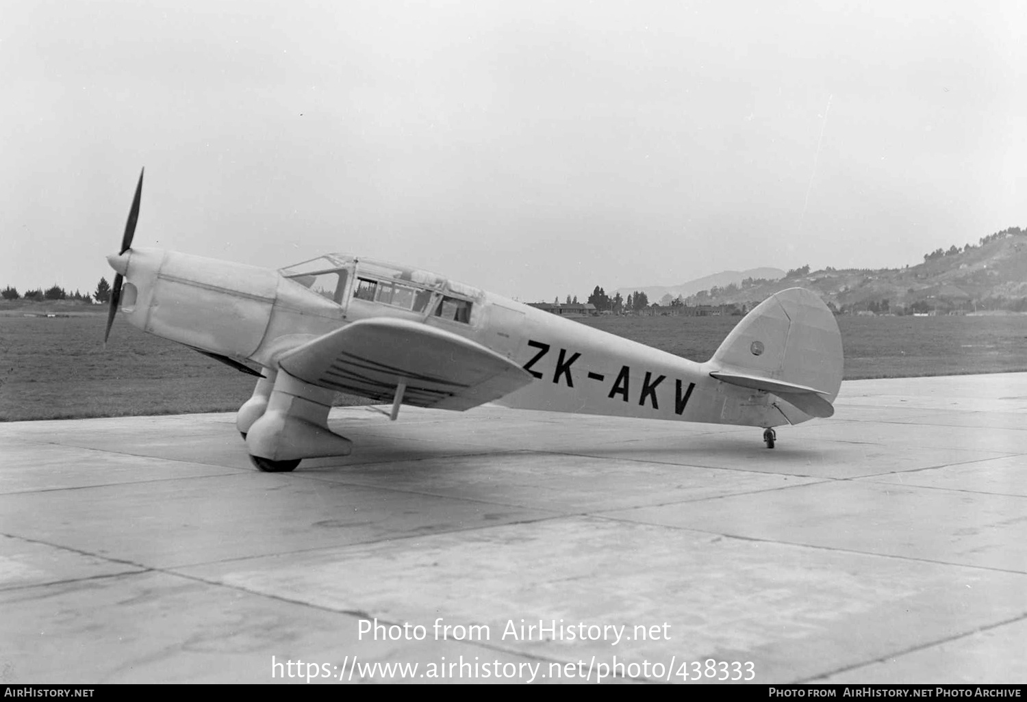 Aircraft Photo of ZK-AKV | Percival P.10 Vega Gull | AirHistory.net #438333