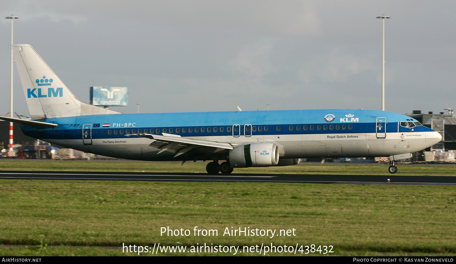 Aircraft Photo of PH-BPC | Boeing 737-4Y0 | KLM - Royal Dutch Airlines | AirHistory.net #438432