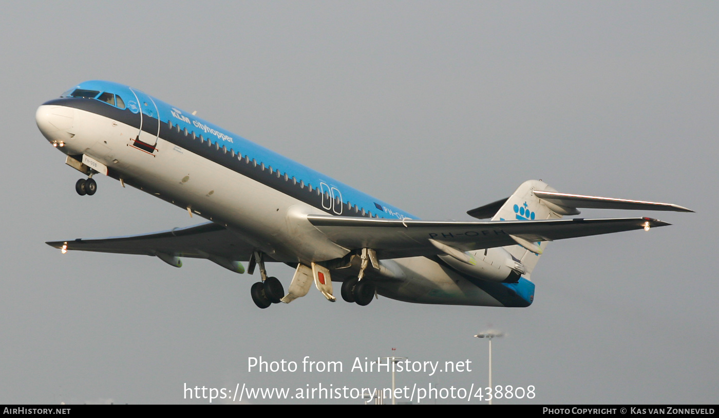 Aircraft Photo of PH-OFF | Fokker 100 (F28-0100) | KLM Cityhopper | AirHistory.net #438808