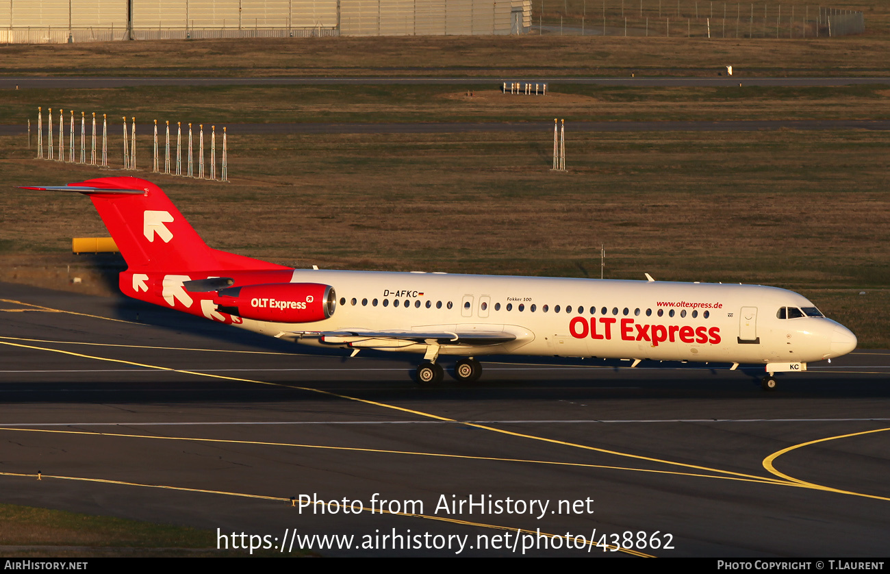 Aircraft Photo of D-AFKC | Fokker 100 (F28-0100) | OLT Express - Ostfriesische Lufttransport | AirHistory.net #438862