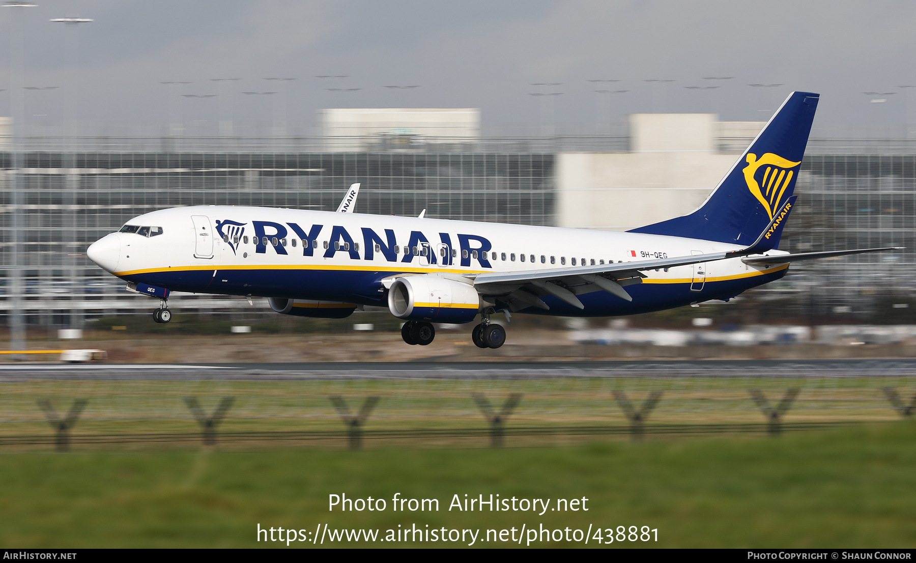 Aircraft Photo of 9H-QEG | Boeing 737-800 | Ryanair | AirHistory.net #438881