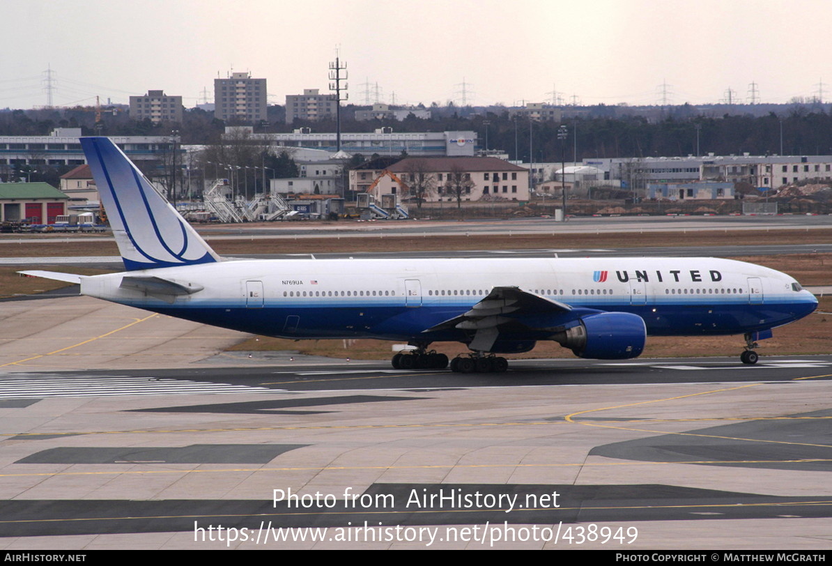 Aircraft Photo of N769UA | Boeing 777-222 | United Airlines | AirHistory.net #438949