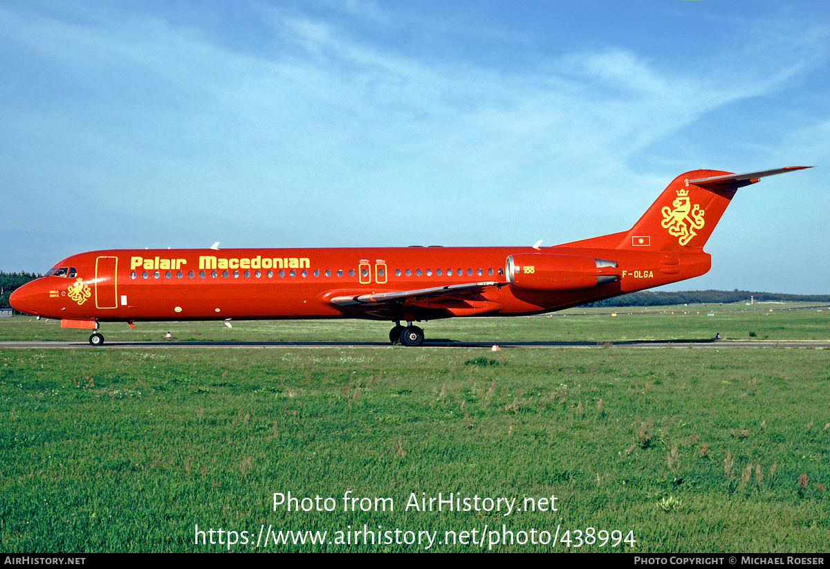 Aircraft Photo of F-OLGA | Fokker 100 (F28-0100) | Palair Macedonian Airlines | AirHistory.net #438994