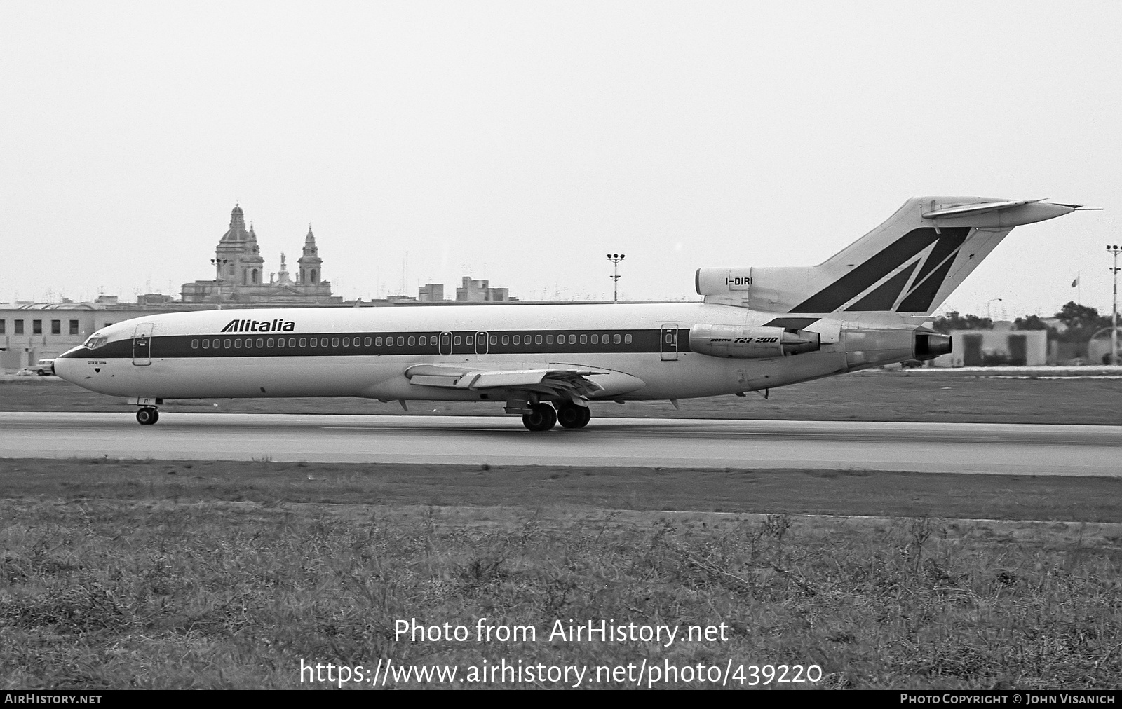 Aircraft Photo of I-DIRI | Boeing 727-243/Adv | Alitalia | AirHistory.net #439220