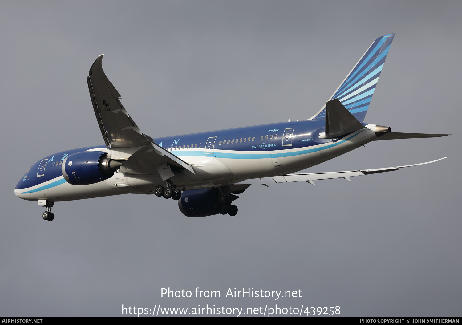 Aircraft Photo of VP-BBR | Boeing 787-8 Dreamliner | Azerbaijan Airlines - AZAL - AHY | AirHistory.net #439258