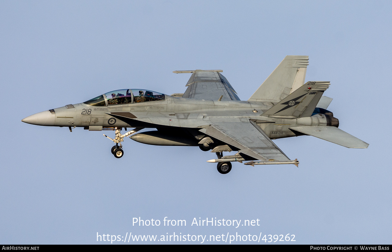 Aircraft Photo of A44-218 | Boeing F/A-18F Super Hornet | Australia - Air Force | AirHistory.net #439262