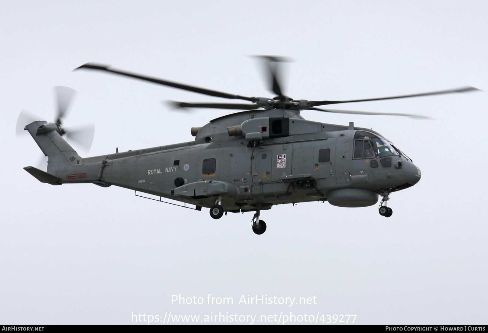 Aircraft Photo of ZH839 | EHI EH101-111 Merlin HM1 | UK - Navy | AirHistory.net #439277