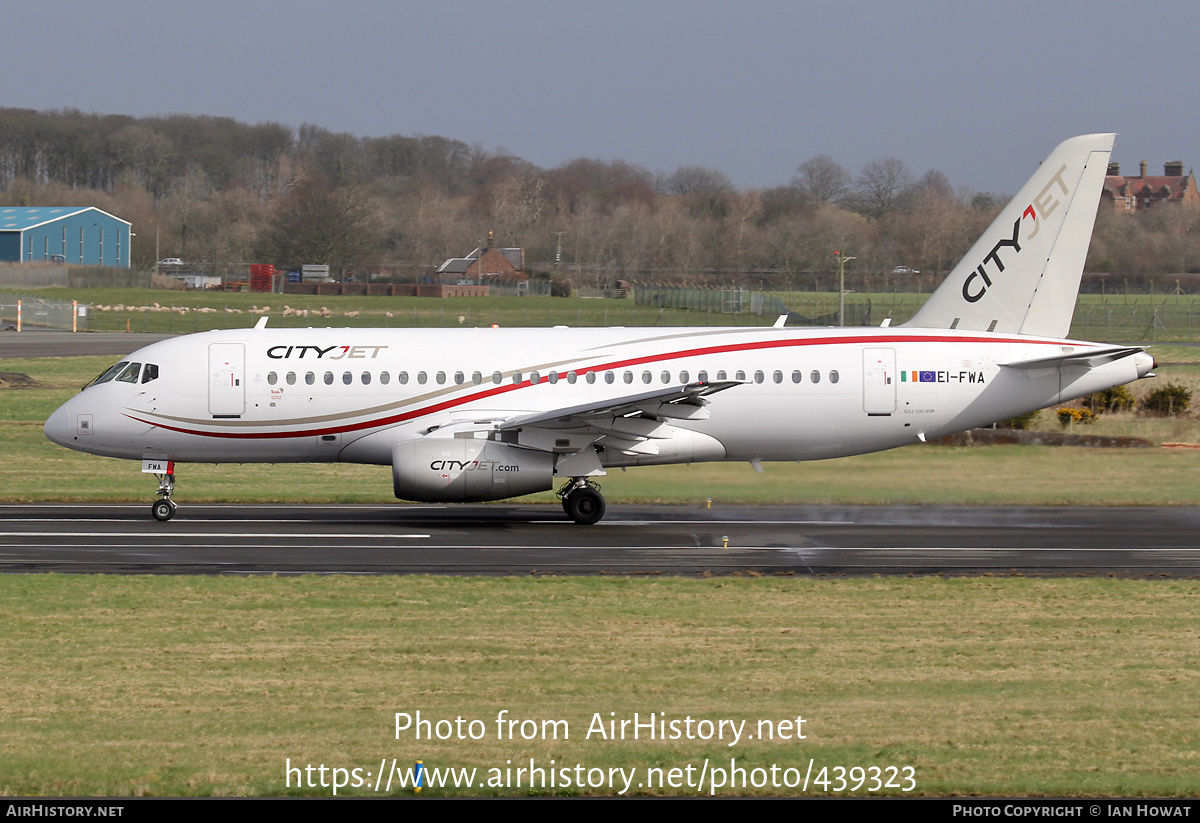 Aircraft Photo of EI-FWA | Sukhoi SSJ-100-95B Superjet 100 (RRJ-95B) | CityJet | AirHistory.net #439323