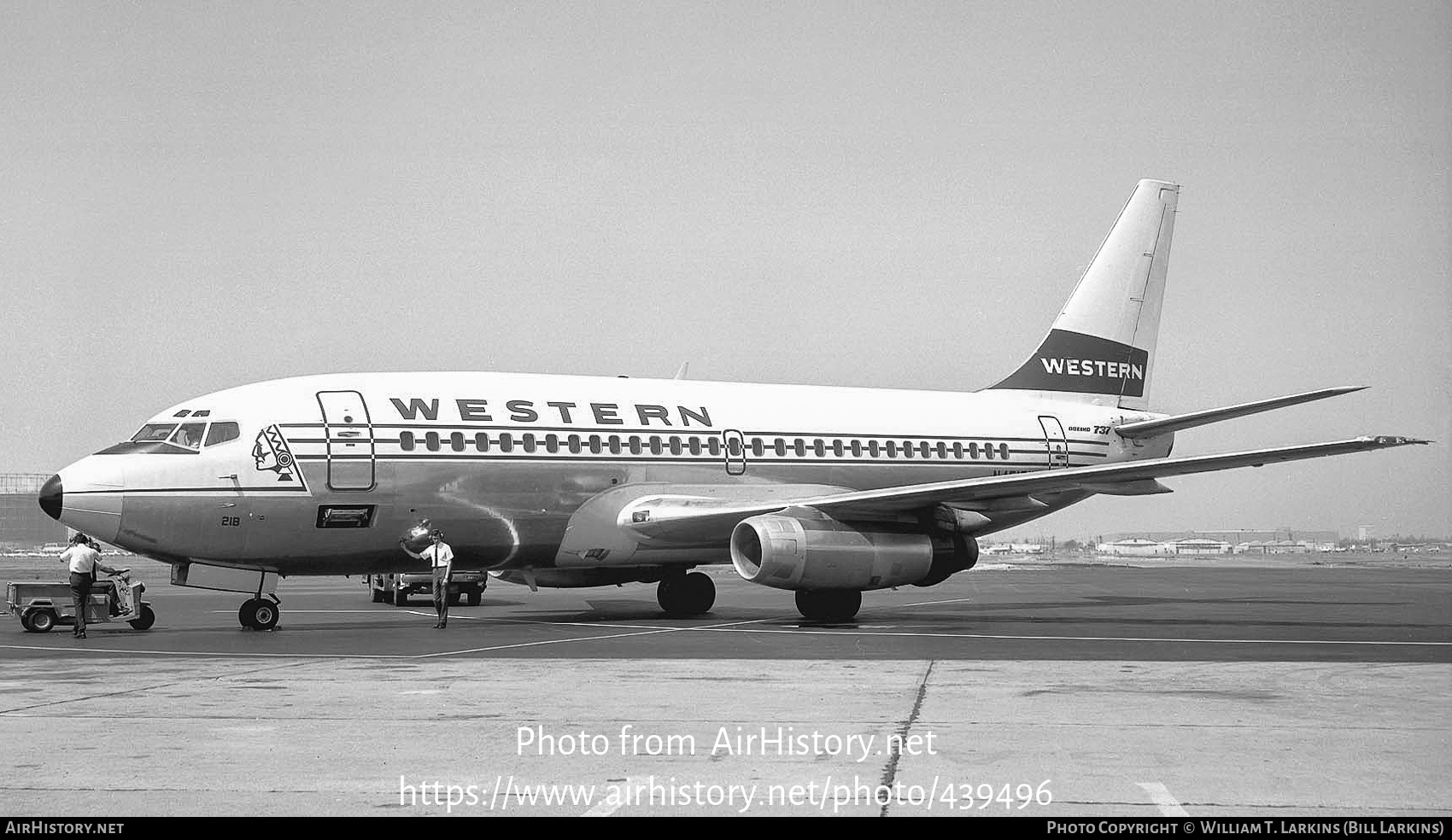 Aircraft Photo of N4518W | Boeing 737-247 | Western Airlines | AirHistory.net #439496