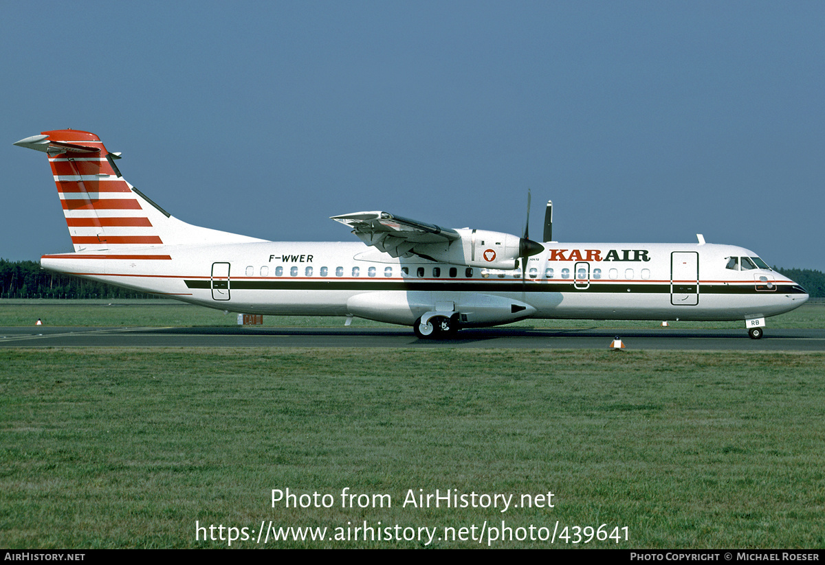 Aircraft Photo of F-WWER | ATR ATR-72-201 | Kar-Air | AirHistory.net #439641