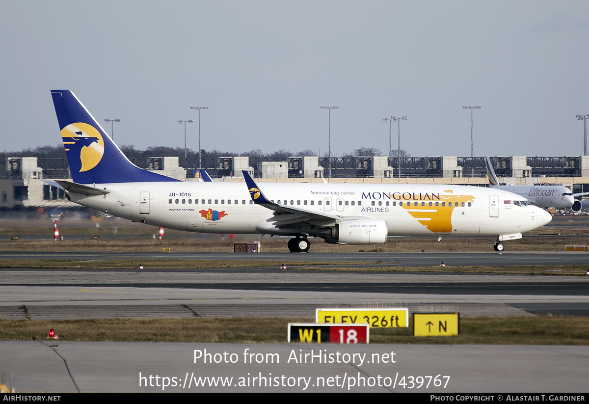 Aircraft Photo of JU-1015 | Boeing 737-8SH | MIAT Mongolian Airlines | AirHistory.net #439767