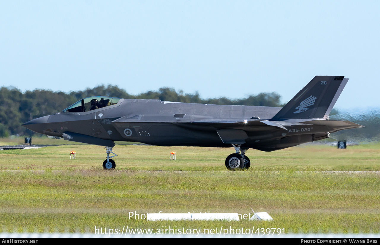 Aircraft Photo of A35-020 | Lockheed Martin F-35A Lightning II | Australia - Air Force | AirHistory.net #439791