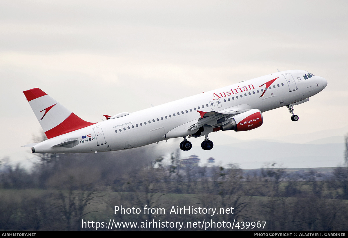 Aircraft Photo of OE-LBW | Airbus A320-214 | Austrian Airlines | AirHistory.net #439967