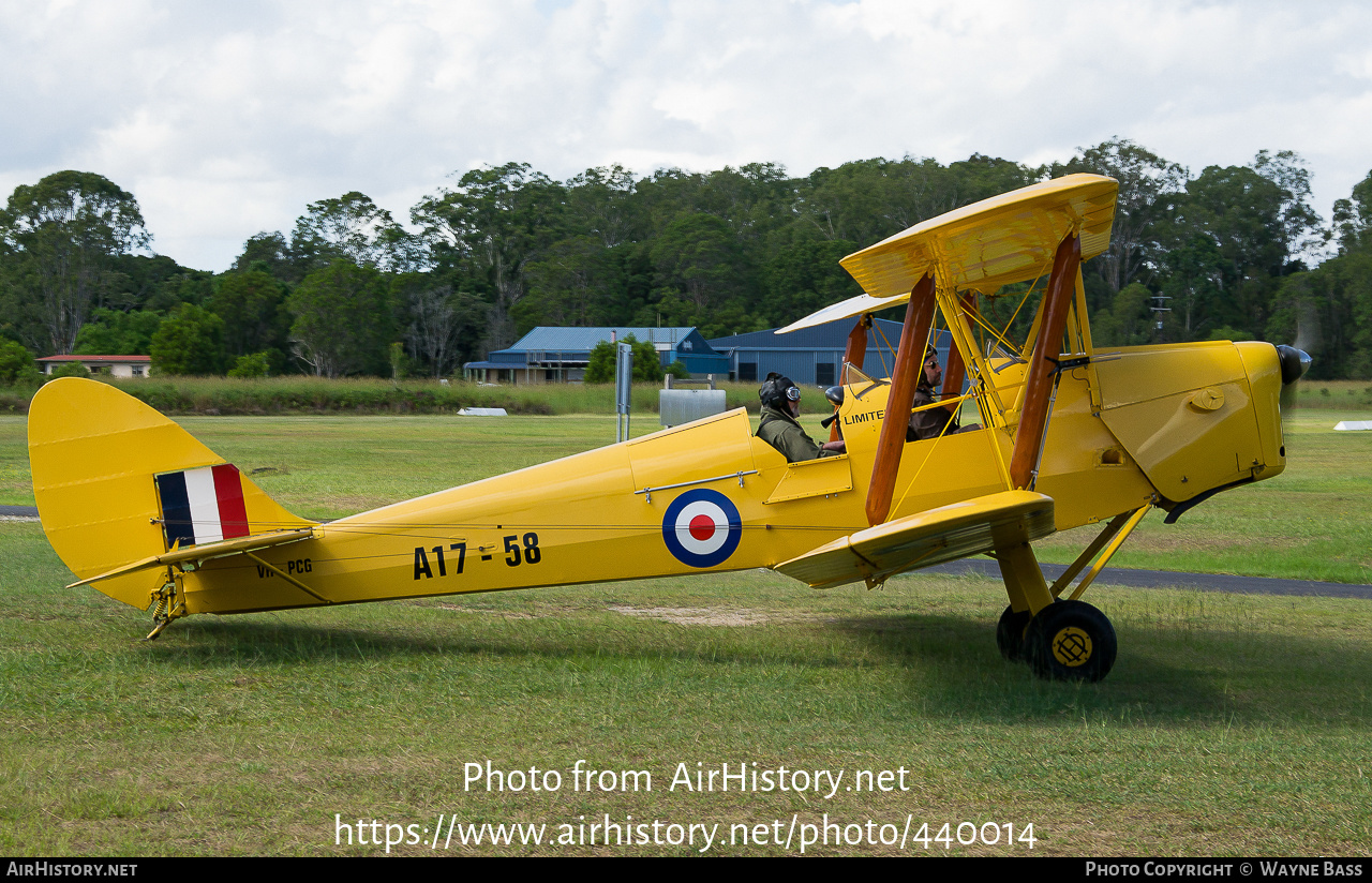 Aircraft Photo of VH-PCG / A17-58 | De Havilland D.H. 82A Tiger Moth | AirHistory.net #440014