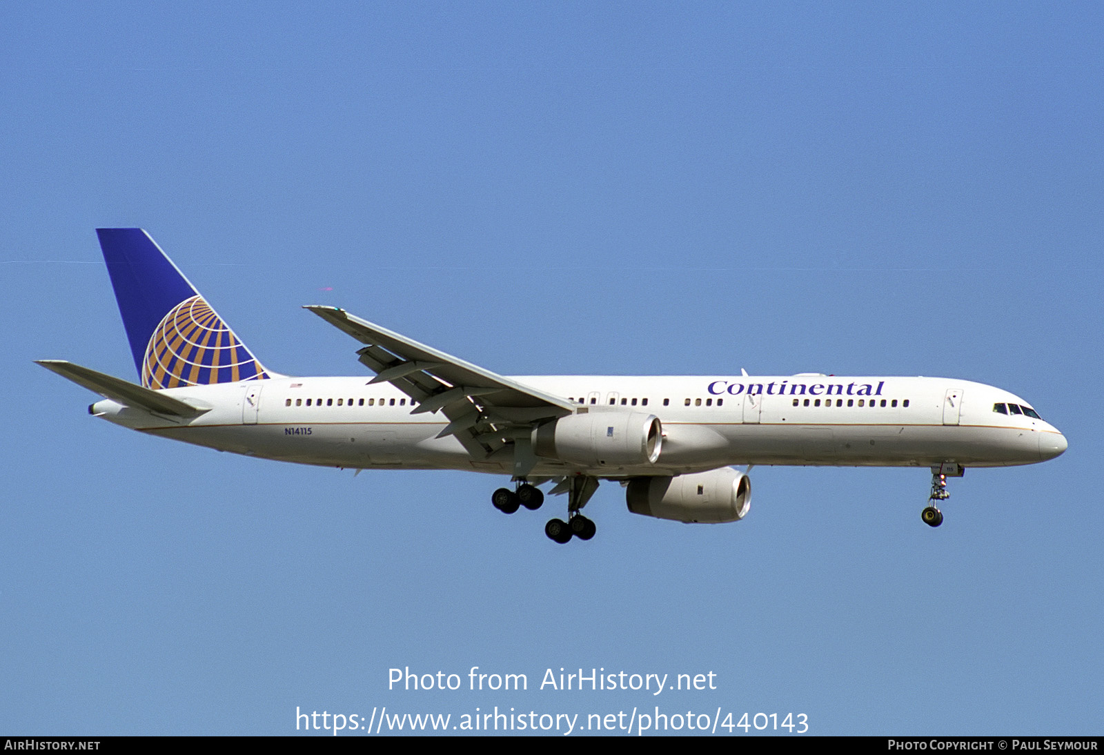 Aircraft Photo of N14115 | Boeing 757-224 | Continental Airlines | AirHistory.net #440143