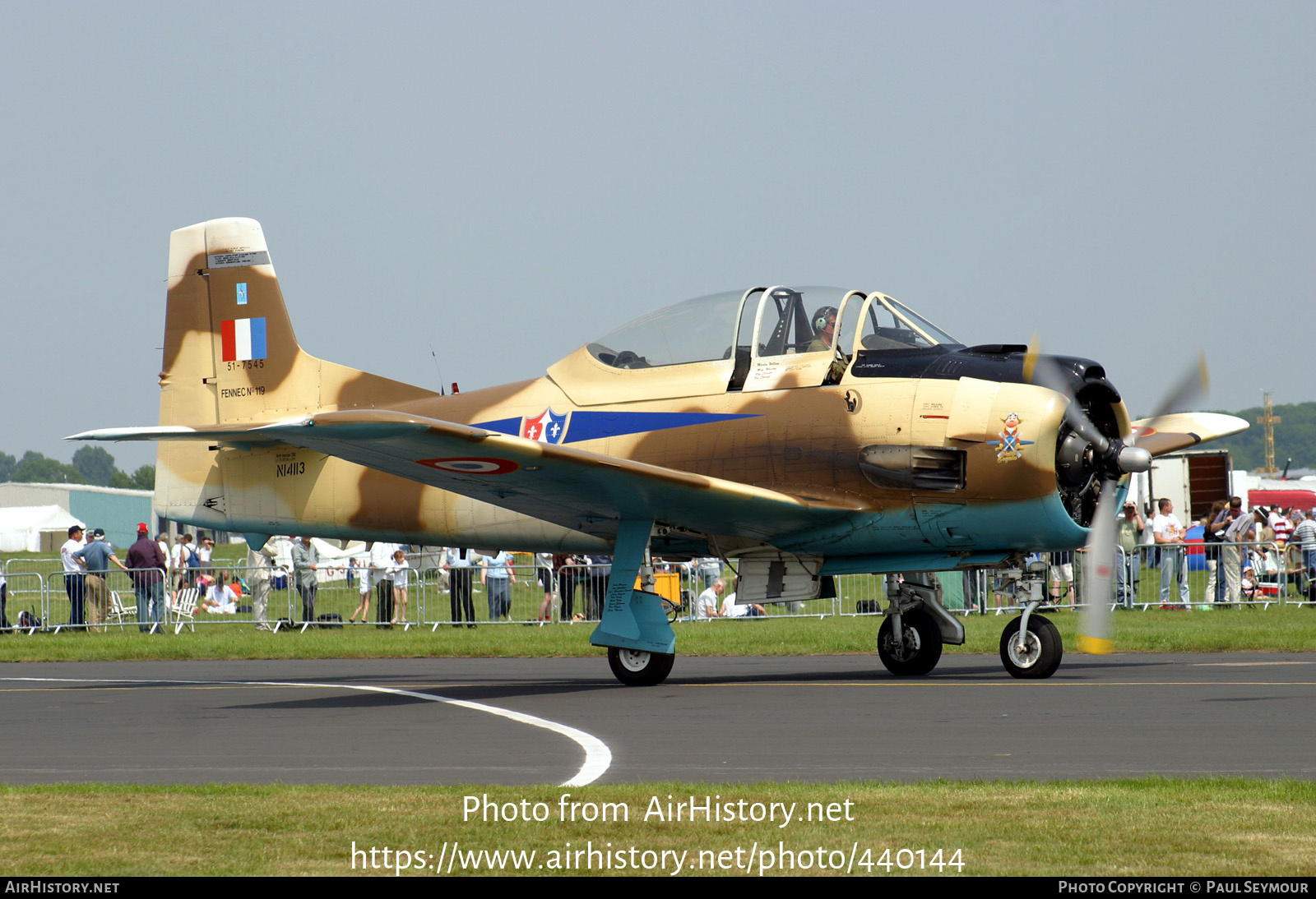 Aircraft Photo of N14113 / 51-7545, North American AT-28D Trojan, France  - Air Force