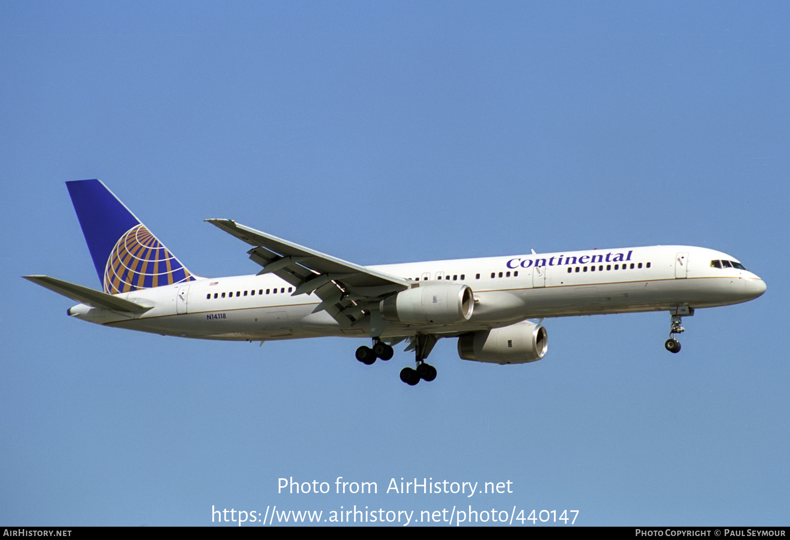 Aircraft Photo of N14118 | Boeing 757-224 | Continental Airlines | AirHistory.net #440147