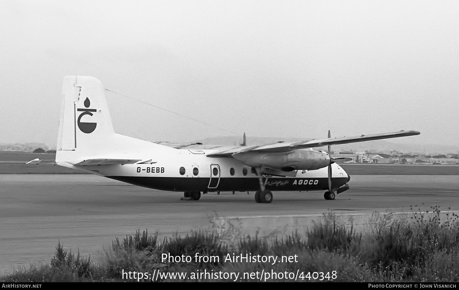 Aircraft Photo of G-BEBB | Handley Page HPR-7 Herald 214 | AGOCO - Arabian Gulf Oil Company | AirHistory.net #440348