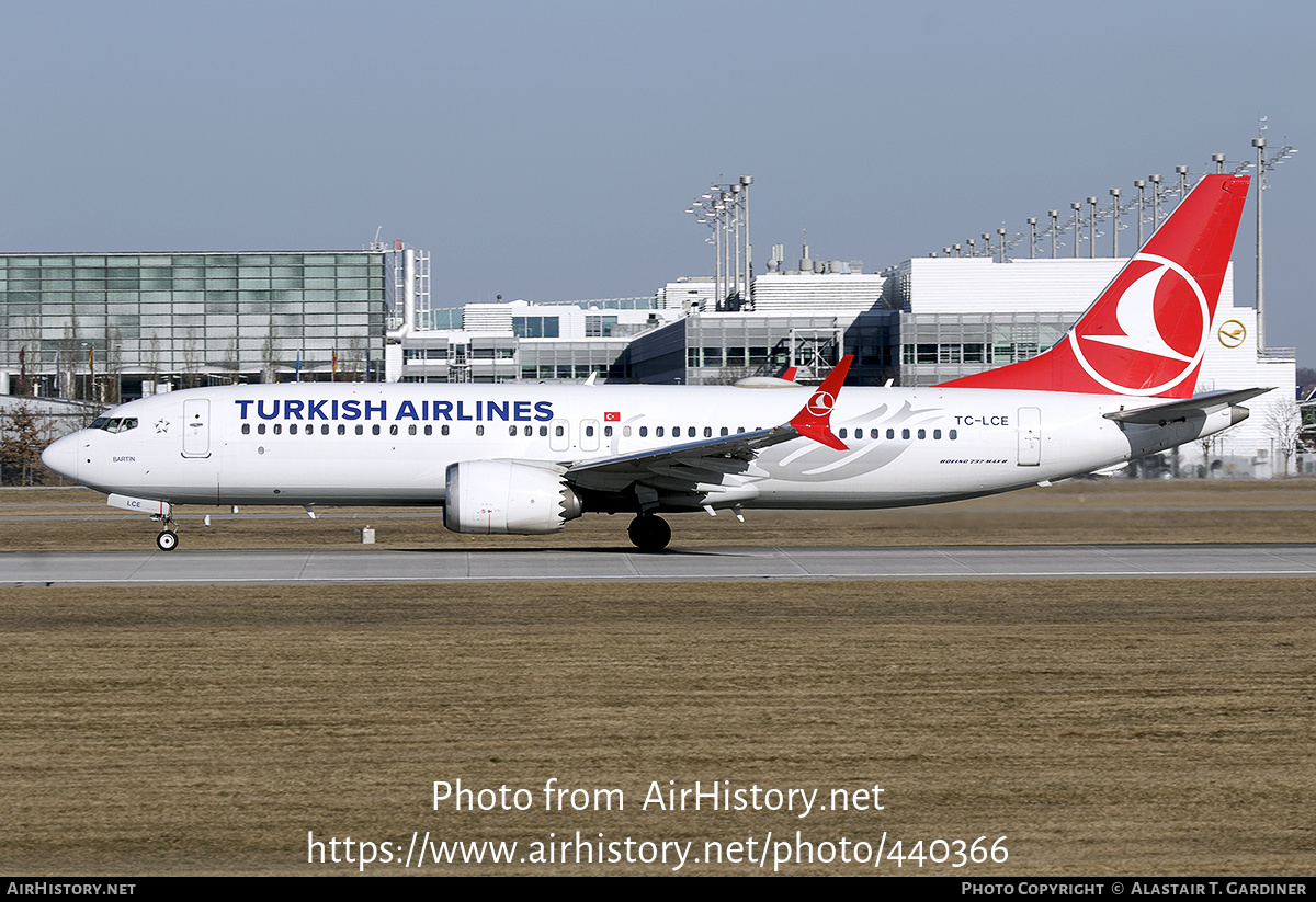 Aircraft Photo of TC-LCE | Boeing 737-8 Max 8 | Turkish Airlines | AirHistory.net #440366