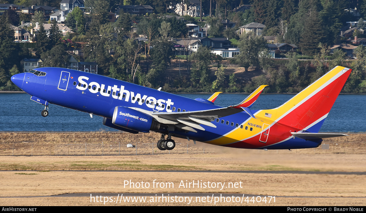 Aircraft Photo of N914WN | Boeing 737-7H4 | Southwest Airlines | AirHistory.net #440471