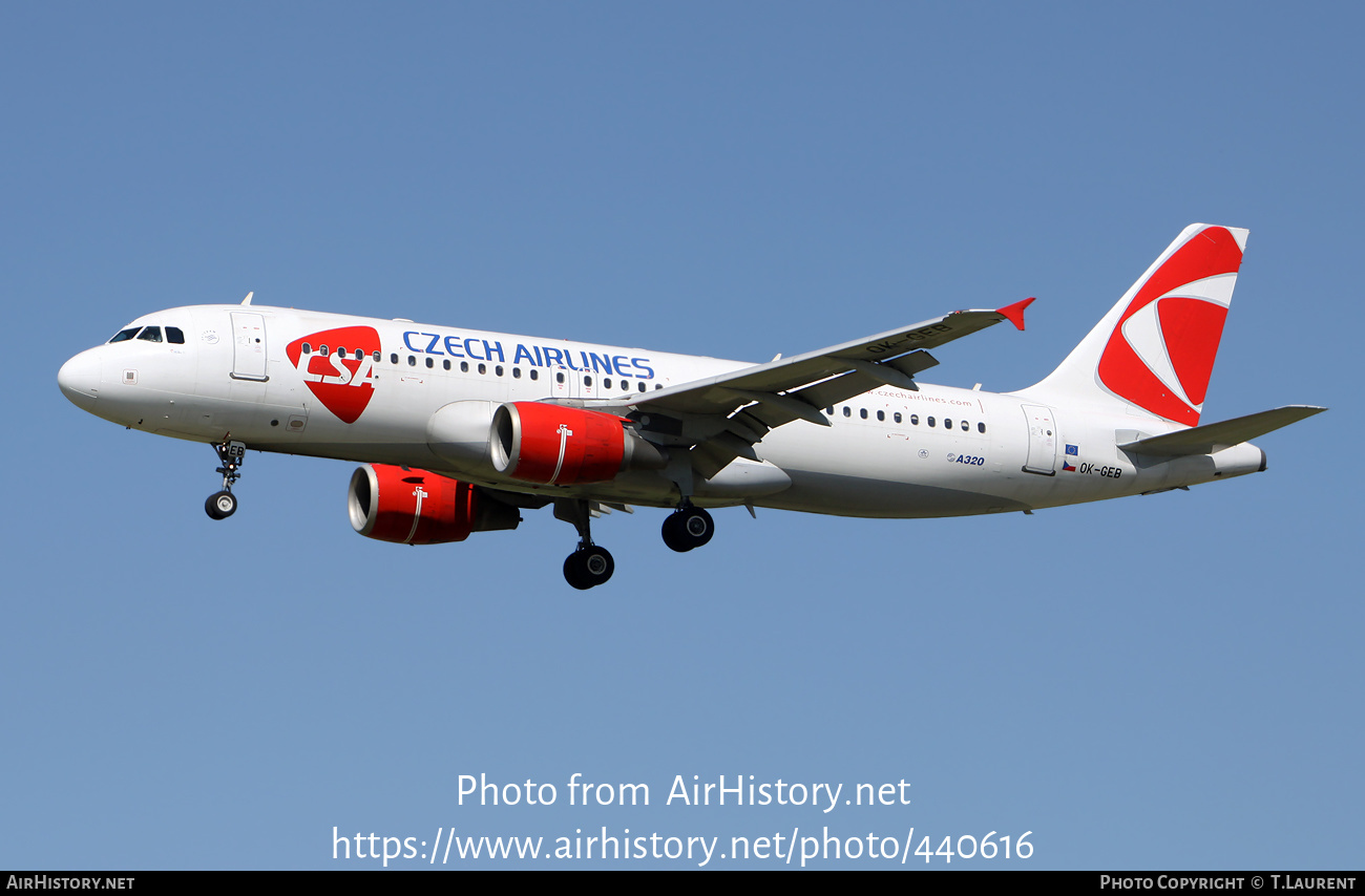 Aircraft Photo of OK-GEB | Airbus A320-214 | ČSA - Czech Airlines | AirHistory.net #440616