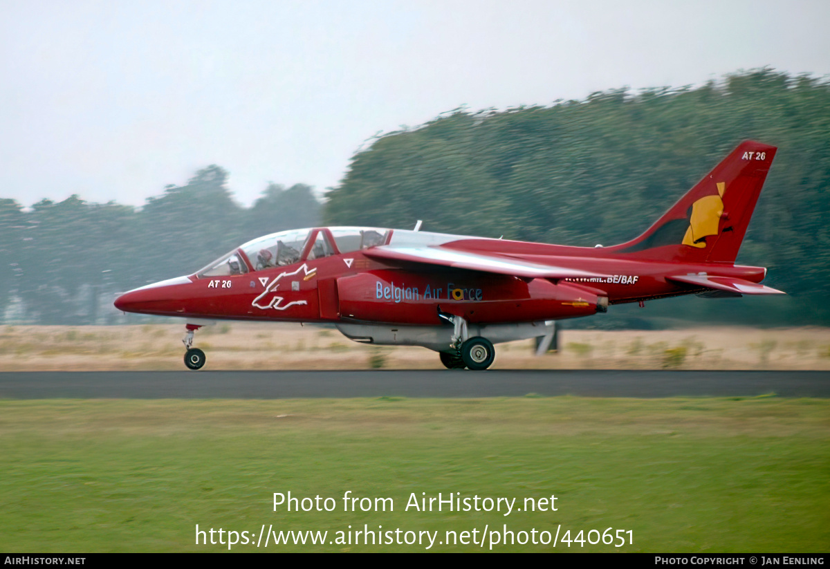 Aircraft Photo of AT26 | Dassault-Dornier Alpha Jet 1B | Belgium - Air Force | AirHistory.net #440651