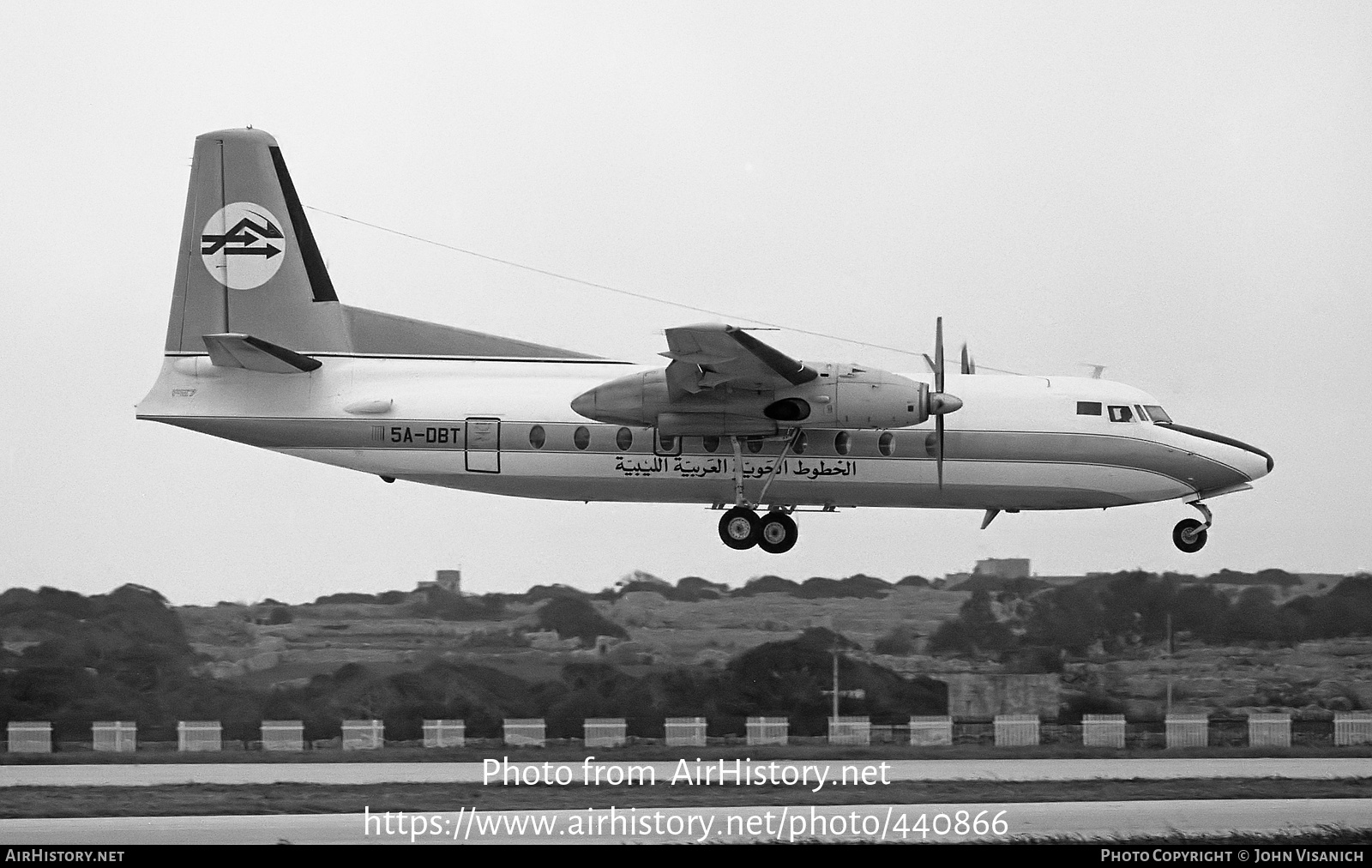 Aircraft Photo of 5A-DBT | Fokker F27-600 Friendship | Libyan Arab Airlines | AirHistory.net #440866