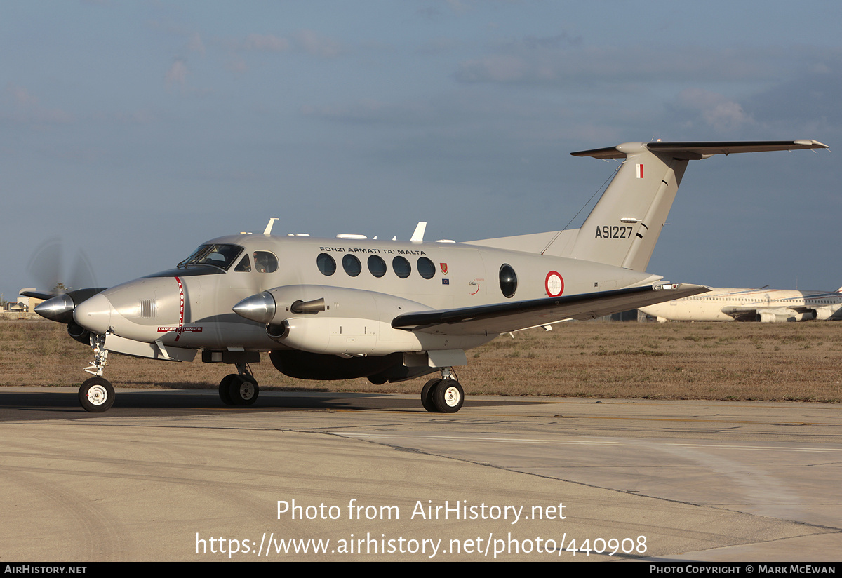 Aircraft Photo of AS1227 | Hawker Beechcraft B200 King Air | Malta - Air Force | AirHistory.net #440908