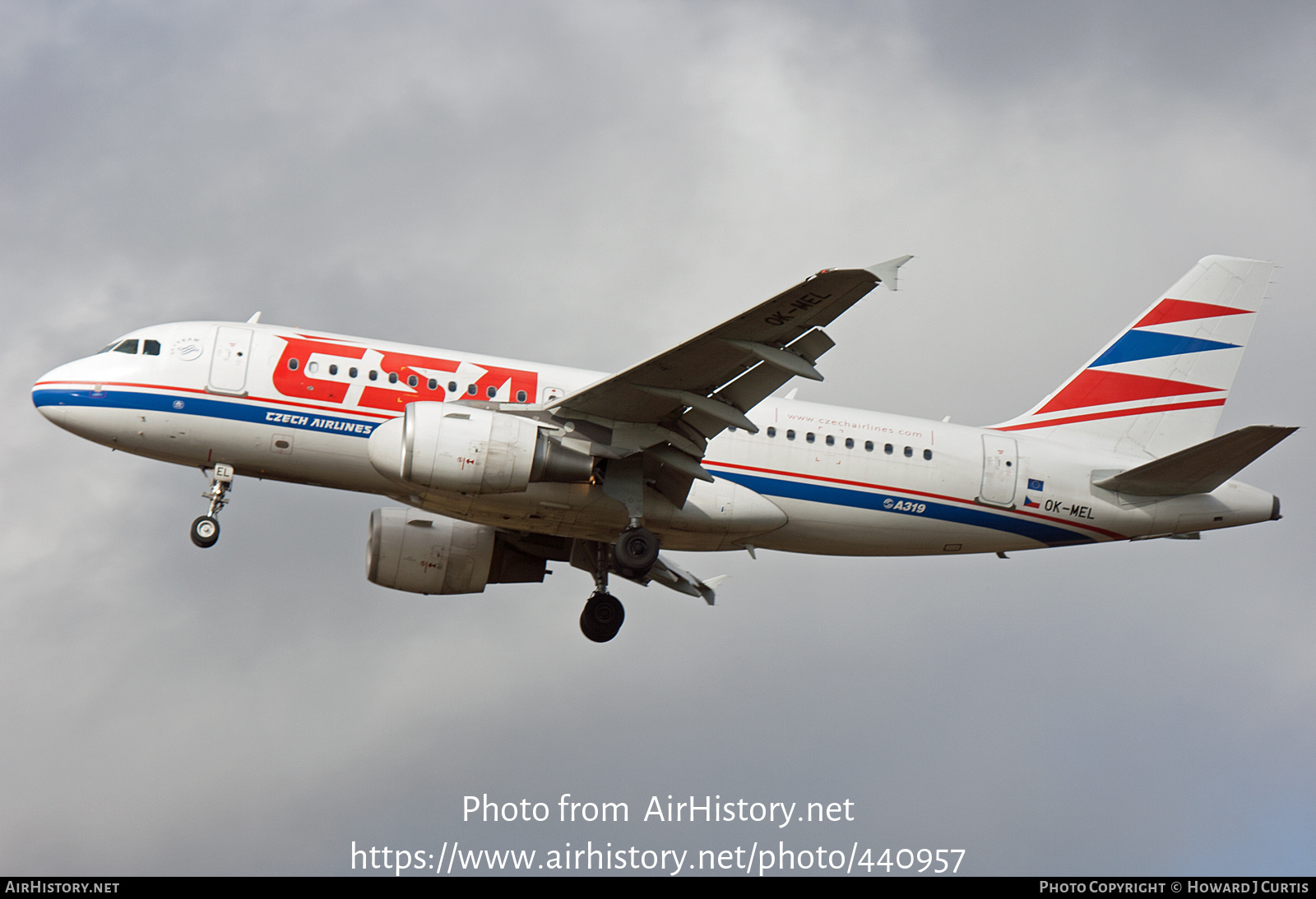 Aircraft Photo of OK-MEL | Airbus A319-112 | ČSA - Czech Airlines | AirHistory.net #440957