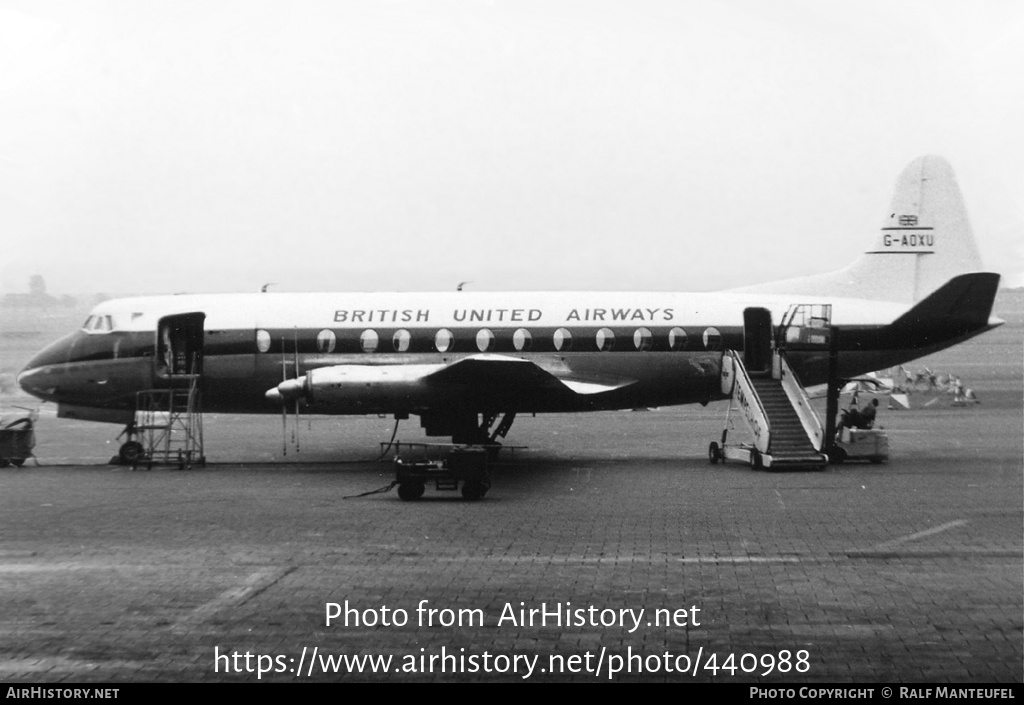 Aircraft Photo of G-AOXU | Vickers 804 Viscount | British United Airways - BUA | AirHistory.net #440988