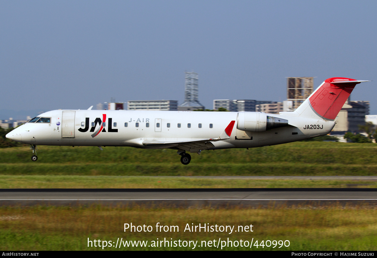 Aircraft Photo of JA203J | Bombardier CRJ-200ER (CL-600-2B19) | Japan Airlines - JAL | AirHistory.net #440990