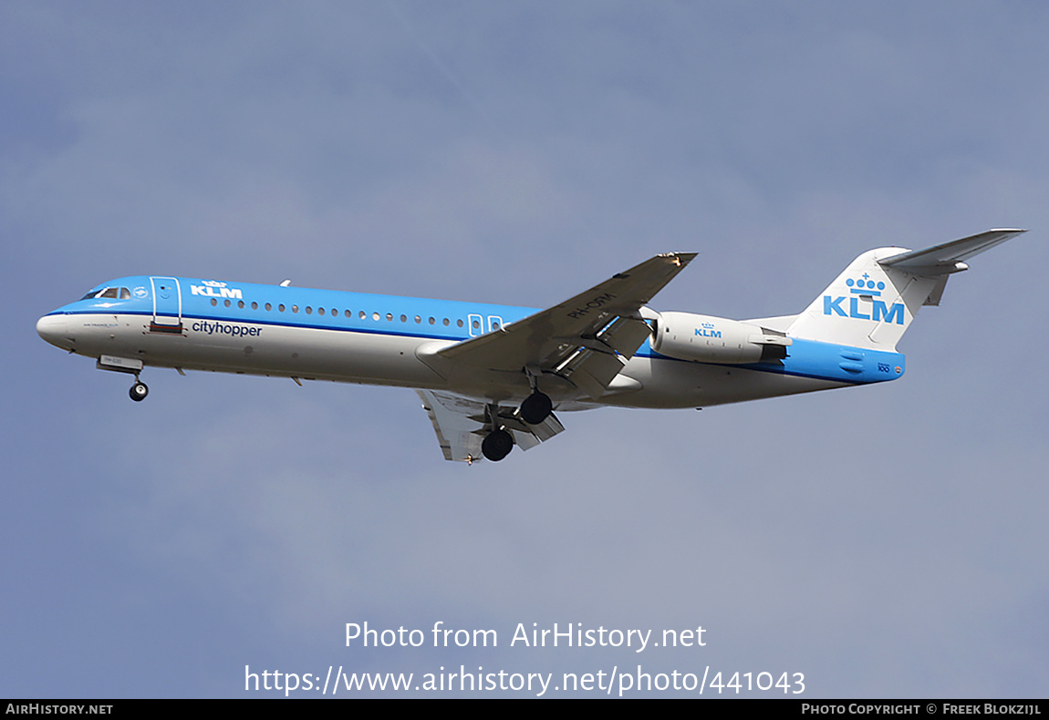 Aircraft Photo of PH-OFM | Fokker 100 (F28-0100) | KLM Cityhopper | AirHistory.net #441043