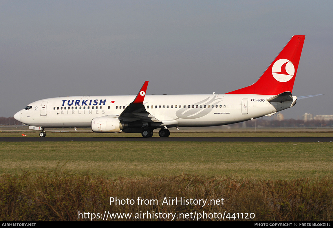 Aircraft Photo of TC-JGO | Boeing 737-8F2 | Turkish Airlines | AirHistory.net #441120