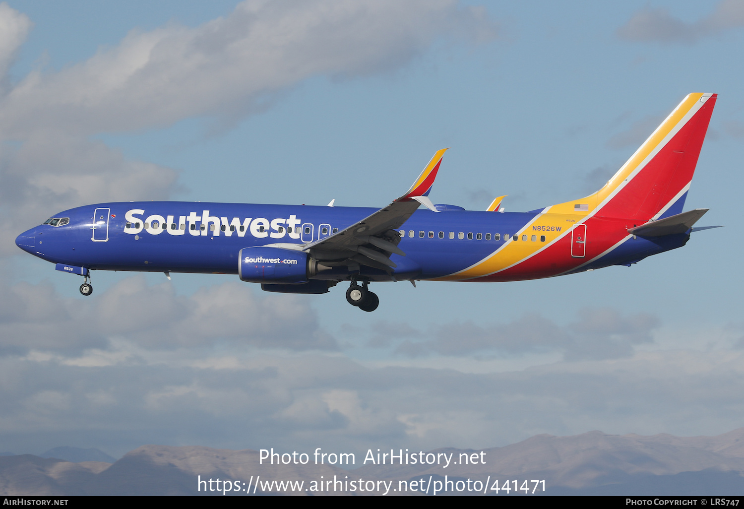 Aircraft Photo of N8526W | Boeing 737-800 | Southwest Airlines | AirHistory.net #441471