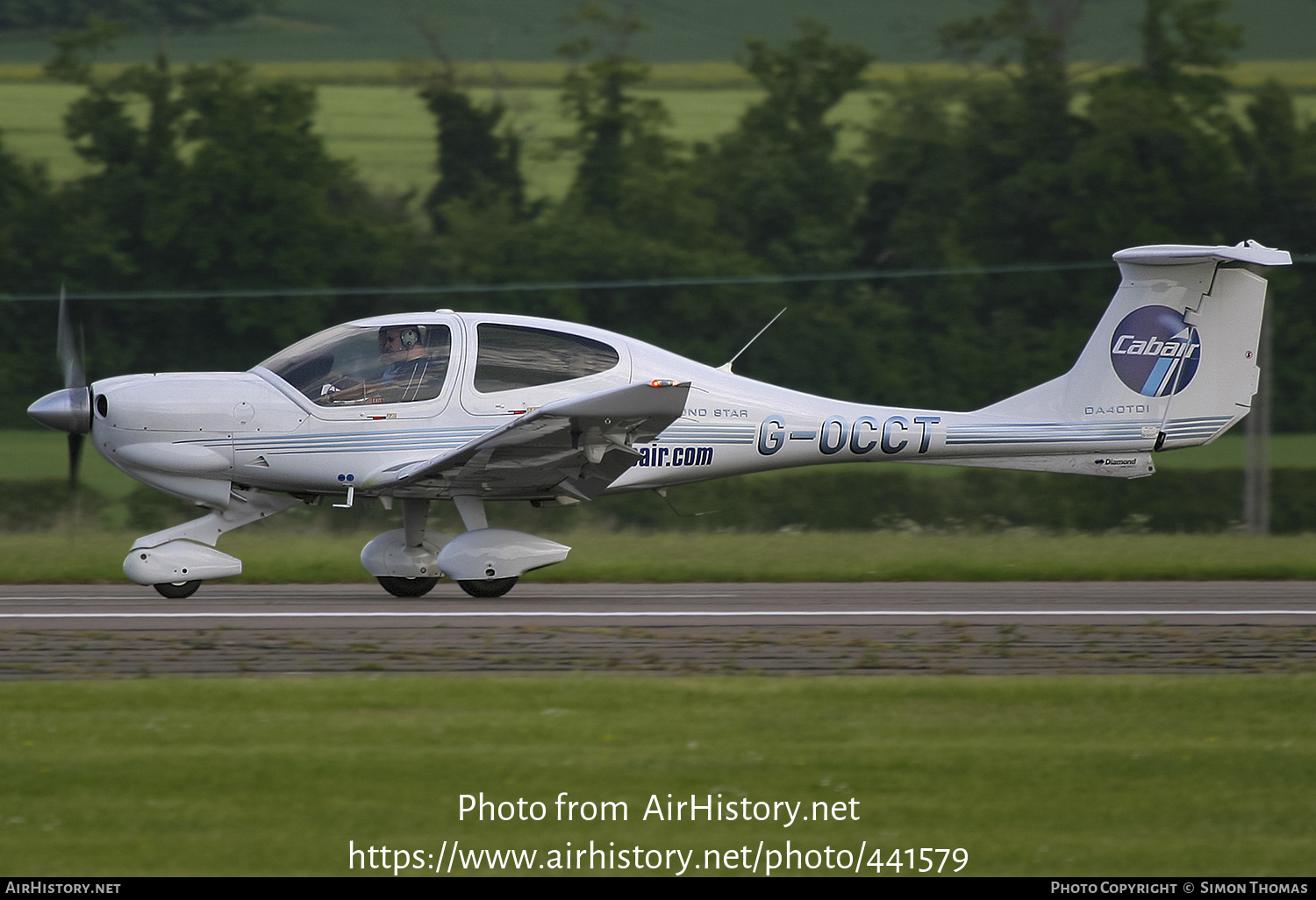 Aircraft Photo of G-OCCT | Diamond DA40D Diamond Star TDI | Cabair | AirHistory.net #441579